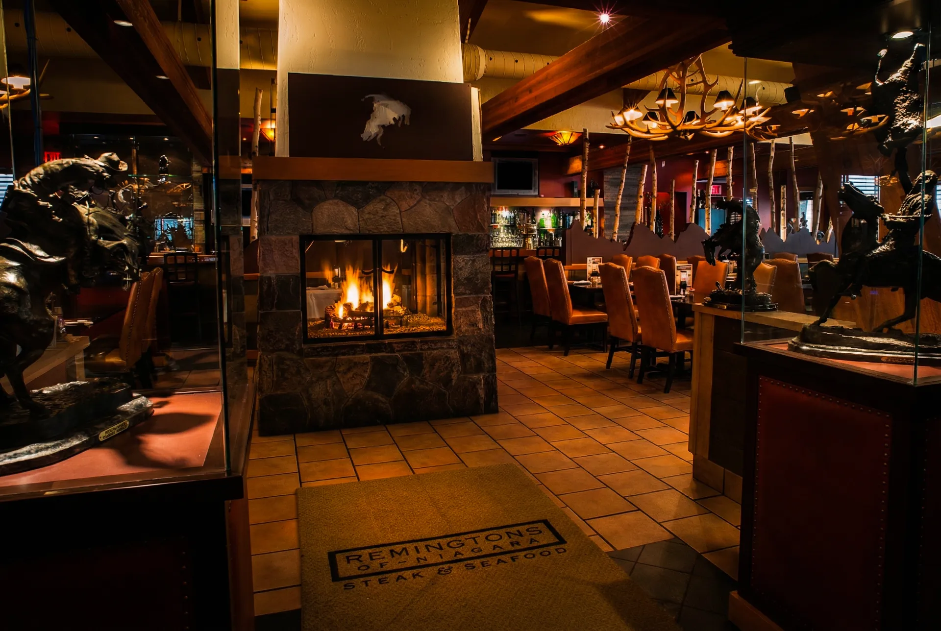 Interior gallery view showcasing Frederic Remington art at Remingtons