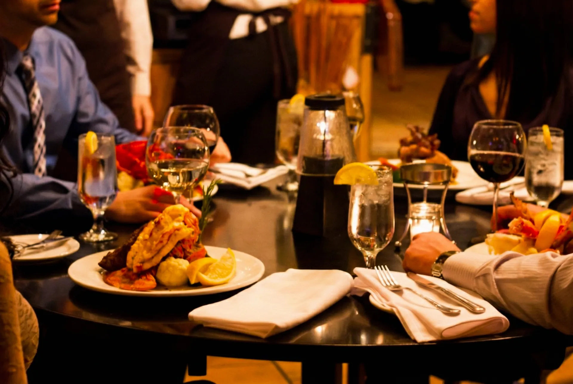 Elegantly plated dishes at Remingtons of Niagara dining table
